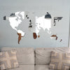Mirror Wall Stickers Sticker Room Decoration Bedroom Decor Living room Decals Living Large Abstract World Map Time Zone R137