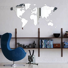  Mirror Wall Stickers Sticker Room Decoration Bedroom Decor Living room Decals Living Large Abstract World Map Time Zone R137