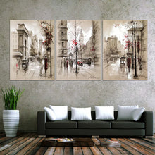 Canvas Posters Home Decor For Living Room Framework HD Prints Pictures 3 Pieces Abstract City Street Landscap Paintings Wall Art