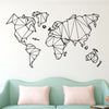 Large Size Geometric World Map Wall Sticker Vinyl Mural Removable Bedroom Decor Stickers Home Living Room Decoration Accessories