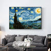 Impressionist Van Gogh Starry Night Oil Paintings Print On Canvas Starry Night Decorative Pictures For living Room Cuadros Decor