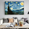 Impressionist Van Gogh Starry Night Oil Paintings Print On Canvas Starry Night Decorative Pictures For living Room Cuadros Decor