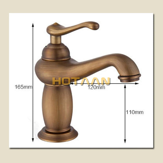 Bathroom Basin Faucet Antique bronze Brass Mixer solid copper Luxury Europe style Tap torneiras para banheiro crane YT-5061