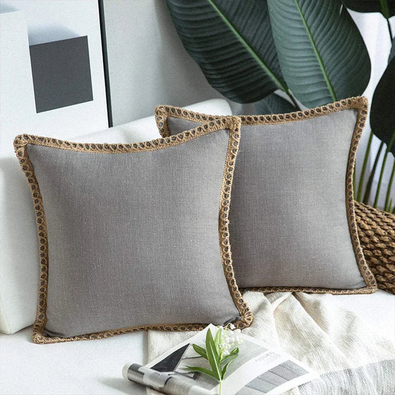 1PCS Flax Sofa Cushion Cover Decorative Pillows Throw Pillow Case Soft Solid Colors Luxury Home Decor Living Room Sofa Seat