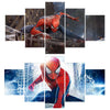 5 Panels Posters Marvel Avengers Movie Spiderman Fight Pictures Watercolour Canvas Painting Wall Art for Kids Bedroom Decoration