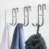 Glass Door Shower Hook Towel Rack Hooks  Bathroom Frameless Drilling-Free Hanger