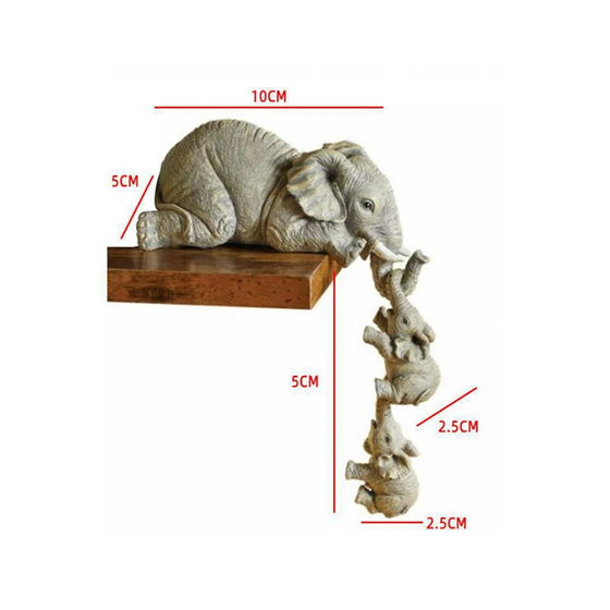 3Pcs/Set Cute Elephant Figurines